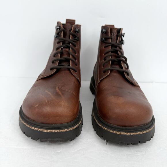 Birkenstock Mens Highwood Lace Mid Boot EU 42 Narrow US 9 Brown Leather GUC main image 8
